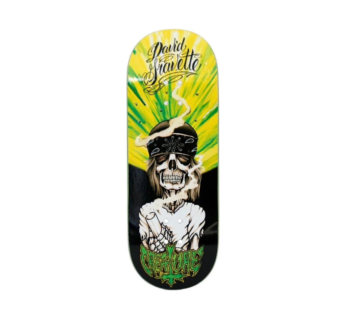 Joycult x Creature 34mm Gravette Hippie Skull Fingerboard Deck