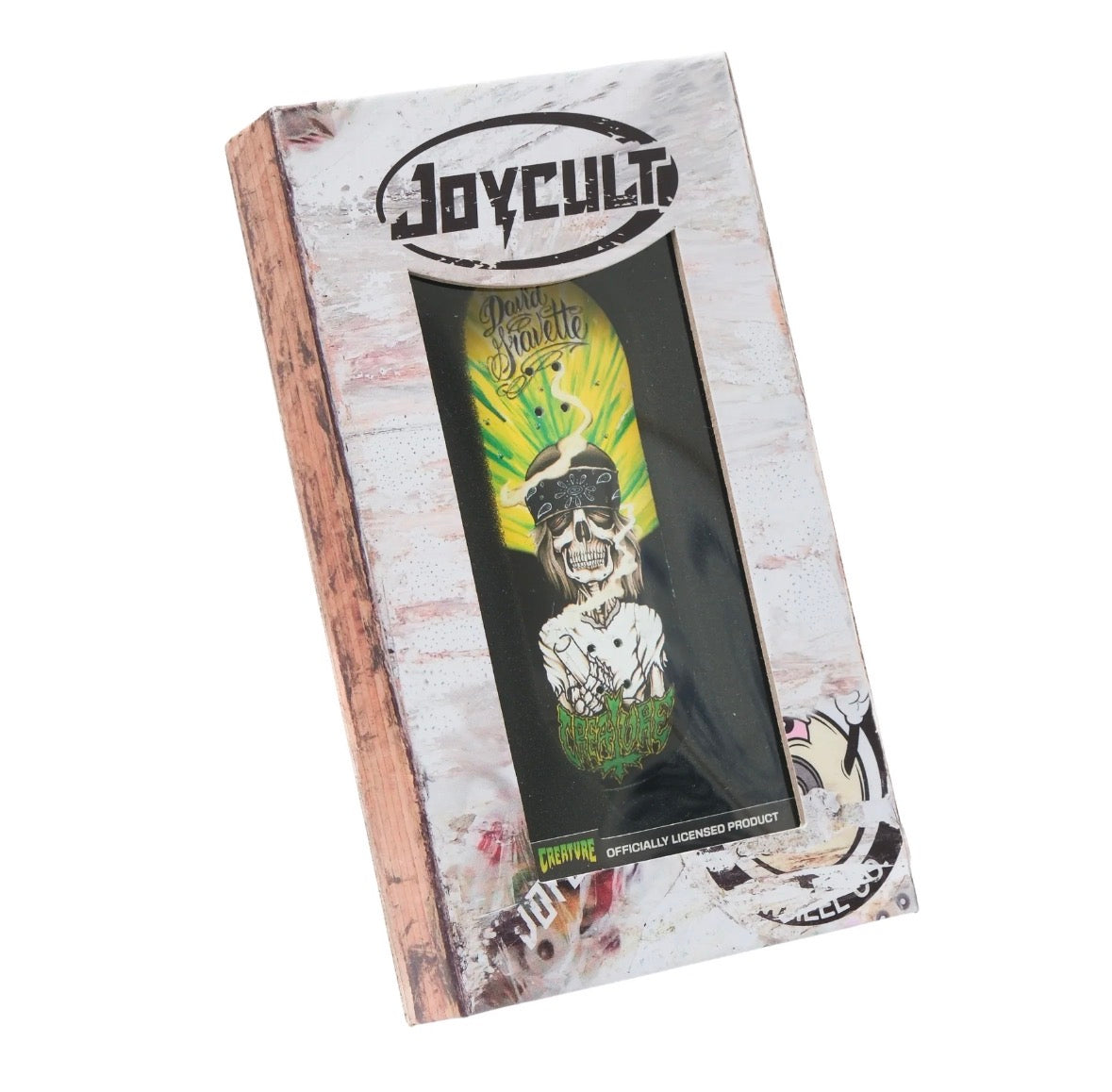 Joycult x Creature 34mm Gravette Hippie Skull Fingerboard Deck