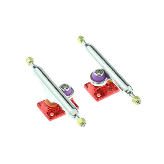 Oxygen - Pro Fingerboard Trucks Chrome/Red (34mm)